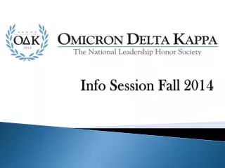 Info Session Fall 2014