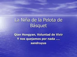 la ni a de la pelota de b squet