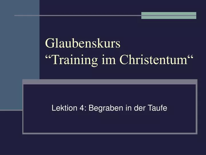 glaubenskurs training im christentum