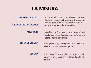 la misura