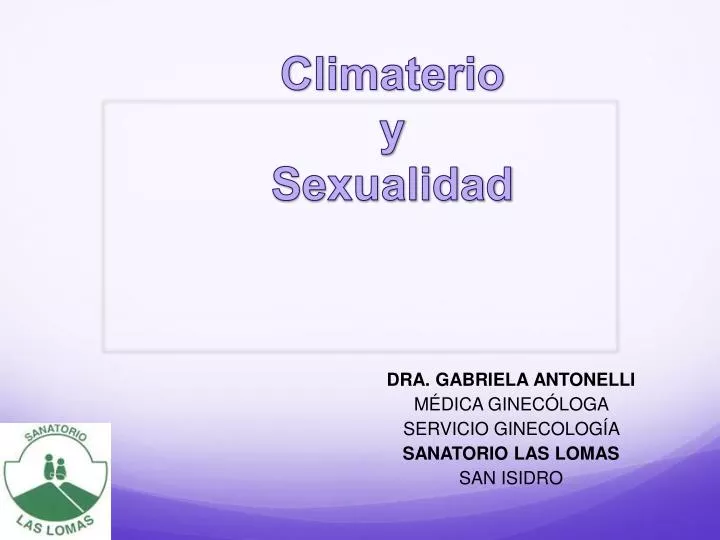 climaterio y sexualidad