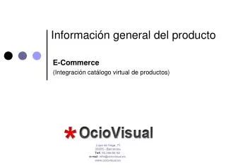 informaci n general del producto