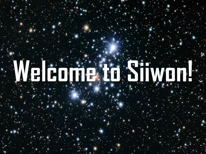 welcome to siiwon