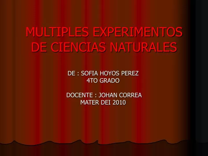multiples experimentos de ciencias naturales