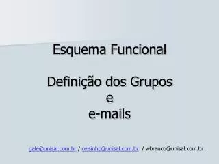 esquema funcional defini o dos grupos e e mails