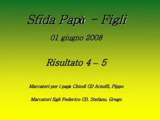 sfida pap figli