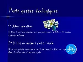 petit gestes cologiques