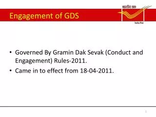 Engagement of GDS