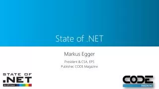 State of . NET