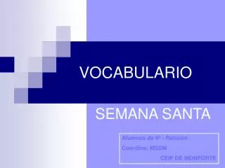 vocabulario