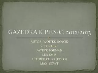 gazedka k p f s c 2012 2013