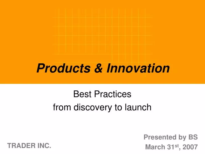 products innovation