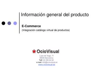 informaci n general del producto