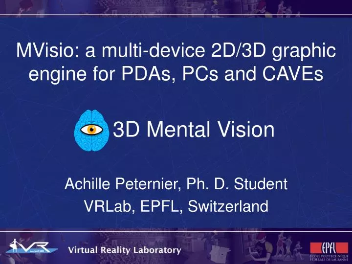mvisio a multi device 2d 3d graphic engine for pdas pcs and caves