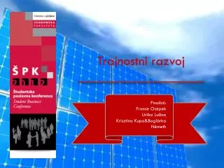 trajnostni razvoj