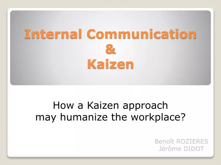 internal communication kaizen
