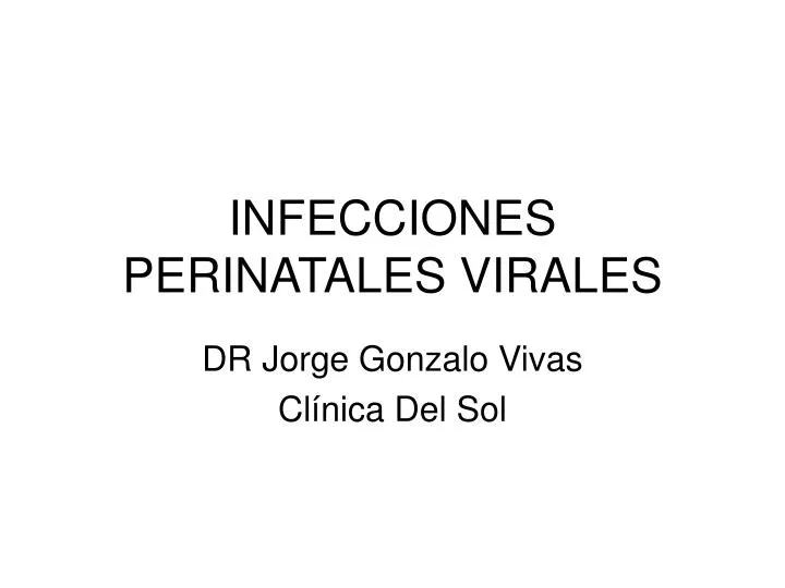 infecciones perinatales virales