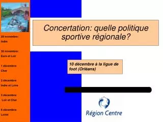 concertation quelle politique sportive r gionale