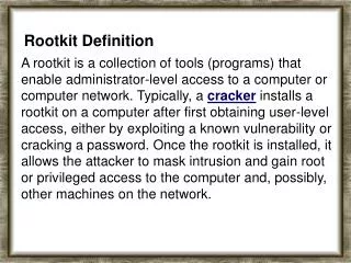 Rootkit Definition