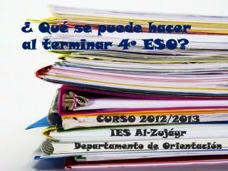 qu se puede hacer al terminar 4 eso