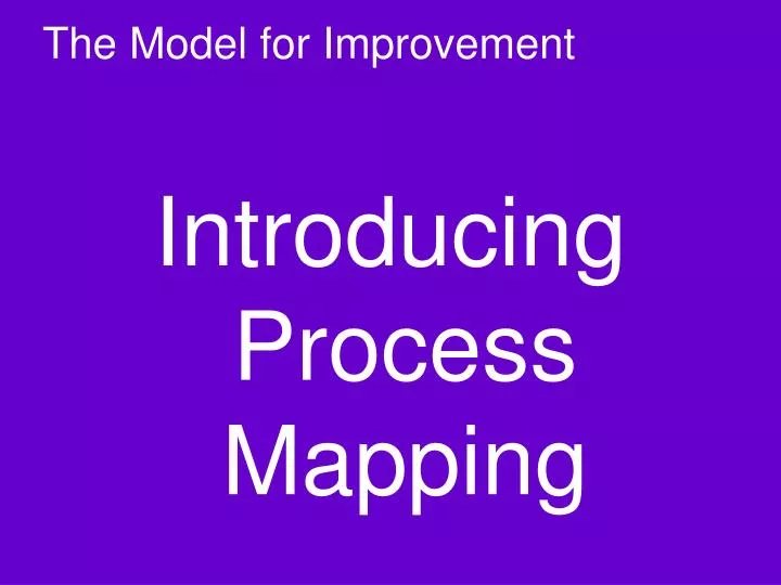 the model for improvement