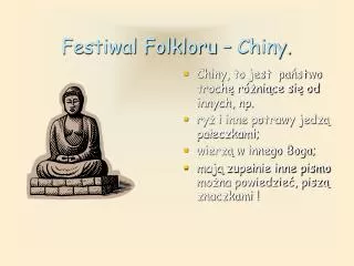 Festiwal Folkloru – Chiny.