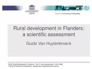 Rural development in Flanders: a scientific assessment