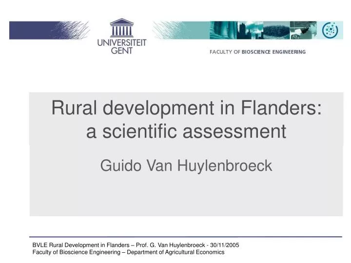 rural development in flanders a scientific assessment