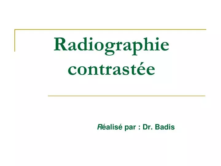 radiographie contrast e