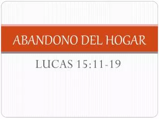 abandono del hogar