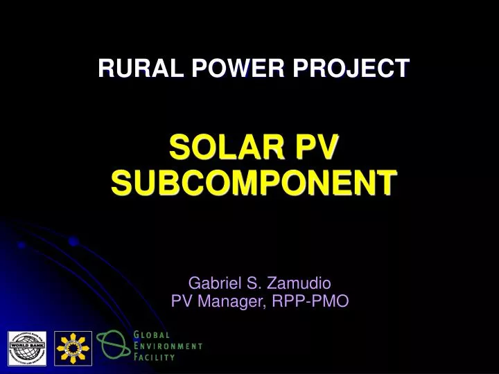 solar pv subcomponent