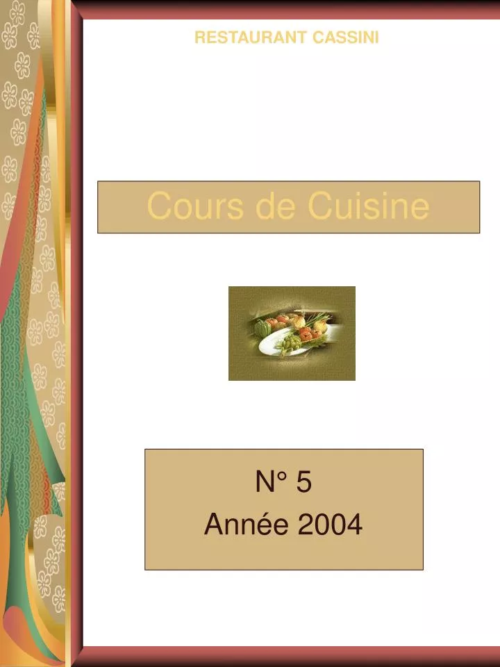 cours de cuisine