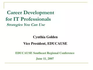 Career Development for IT Professionals Strategies You Can Use