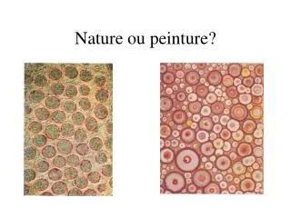nature ou peinture