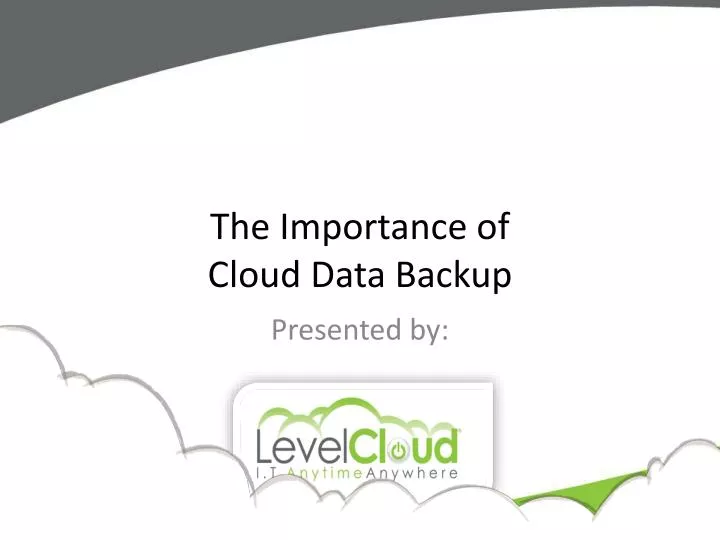 the importance of cloud data backup