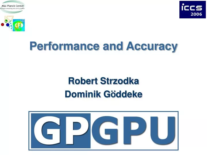 performance and accuracy