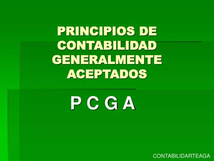 principios de contabilidad generalmente aceptados