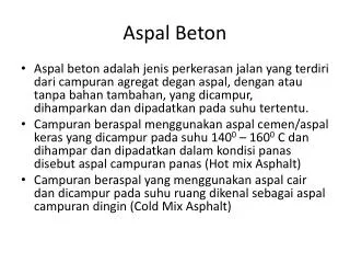 aspal beton