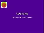 COSTING - slide 1