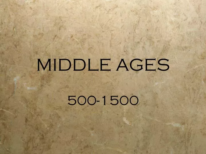 middle ages