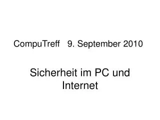 sicherheit im pc und internet
