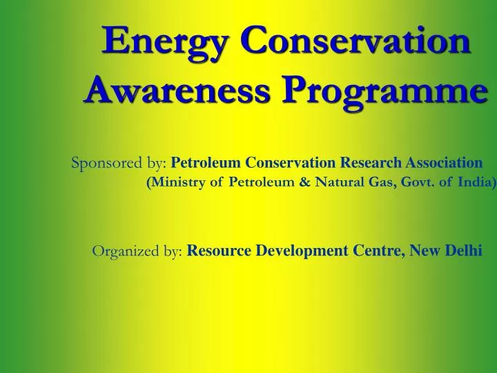 energy conservation awareness programme