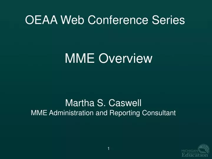 oeaa web conference series