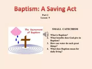 Baptism: A Saving Act