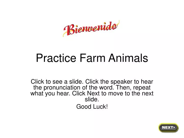 practice farm animals