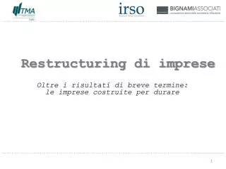 restructuring di imprese