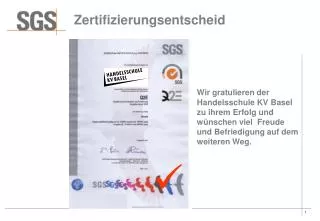 zertifizierungsentscheid