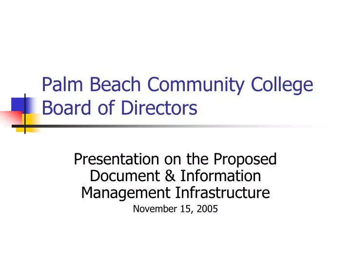 palm beach community college board of directors