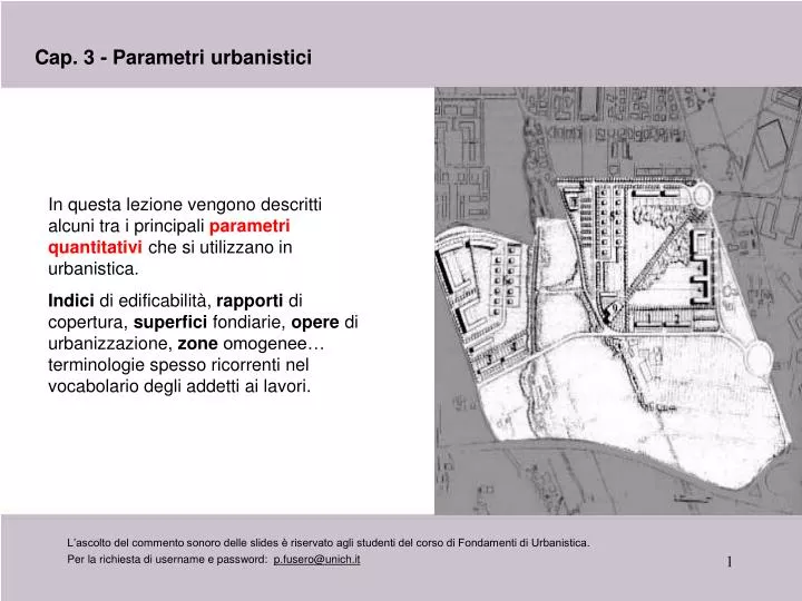 cap 3 parametri urbanistici