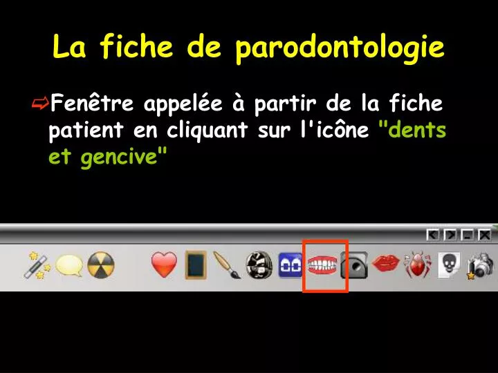 la fiche de parodontologie